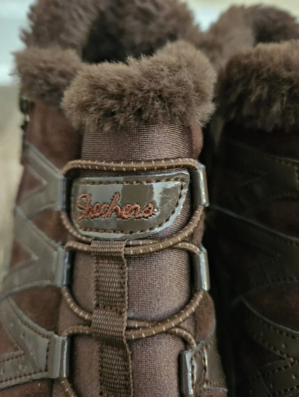 Skechers Women's Plush Lined Winter Boots, Size 8.5, Brown